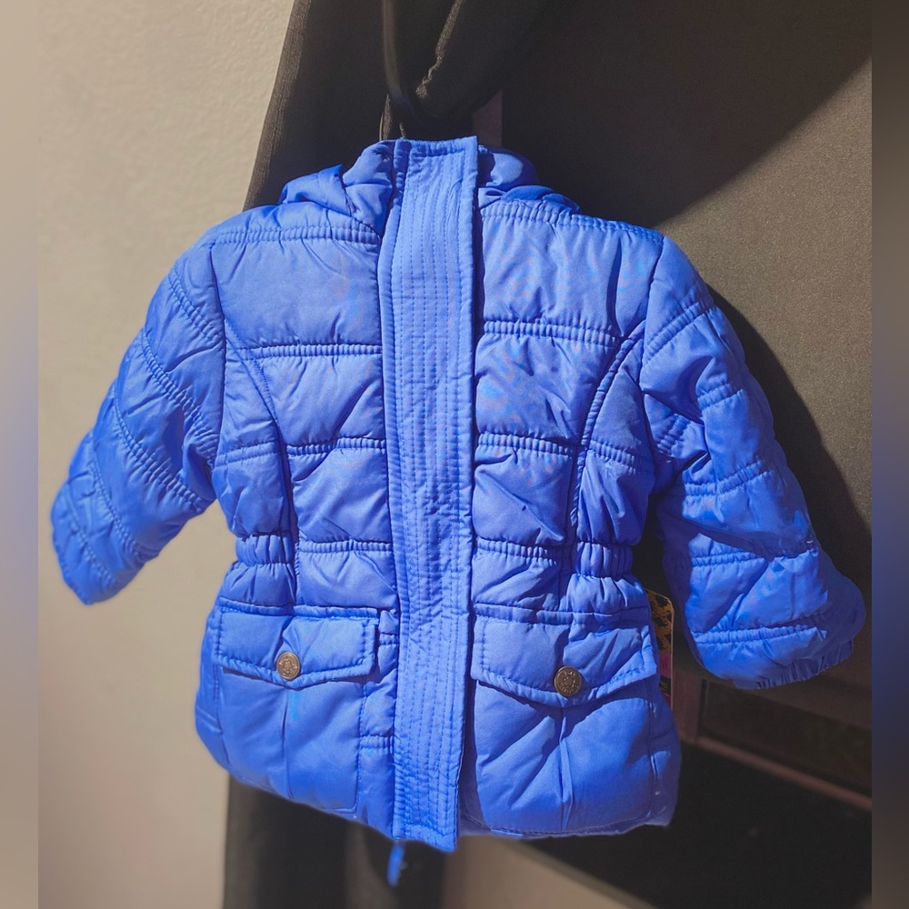NWT Pink Platinum Blue Toddler / 18mos Puffer Jacket. Water rest, fleece lining